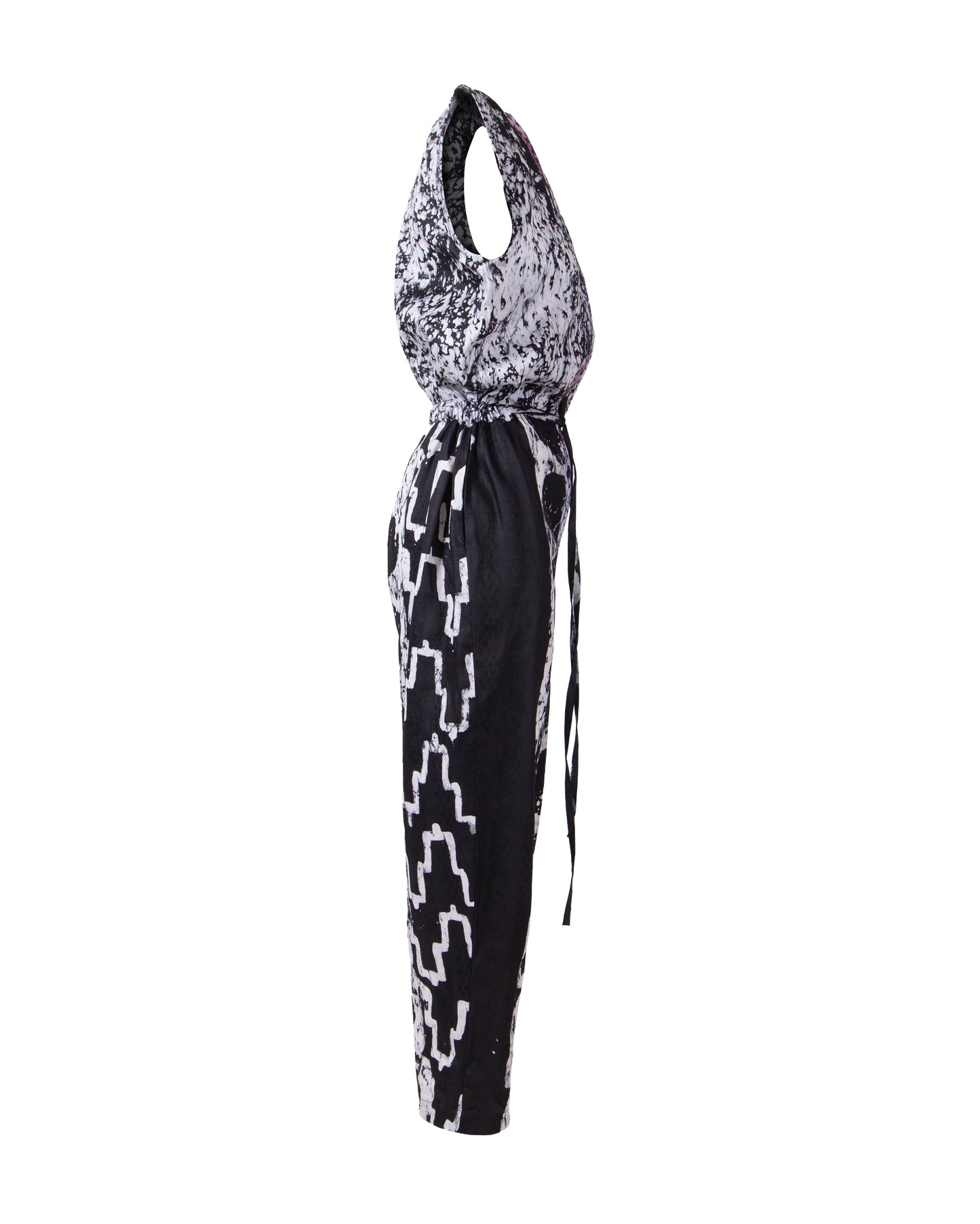 GUILLOTINE x WALDMAN Monarch All in One Jumpsuit black/white