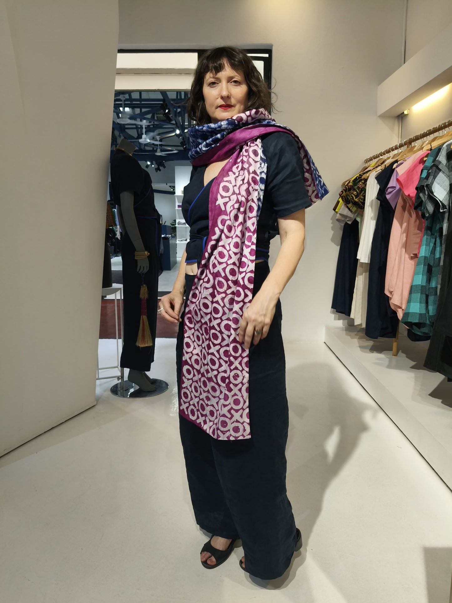 GUILLOTINE x WALDMAN Monarch Adinkra Symbol Scarf