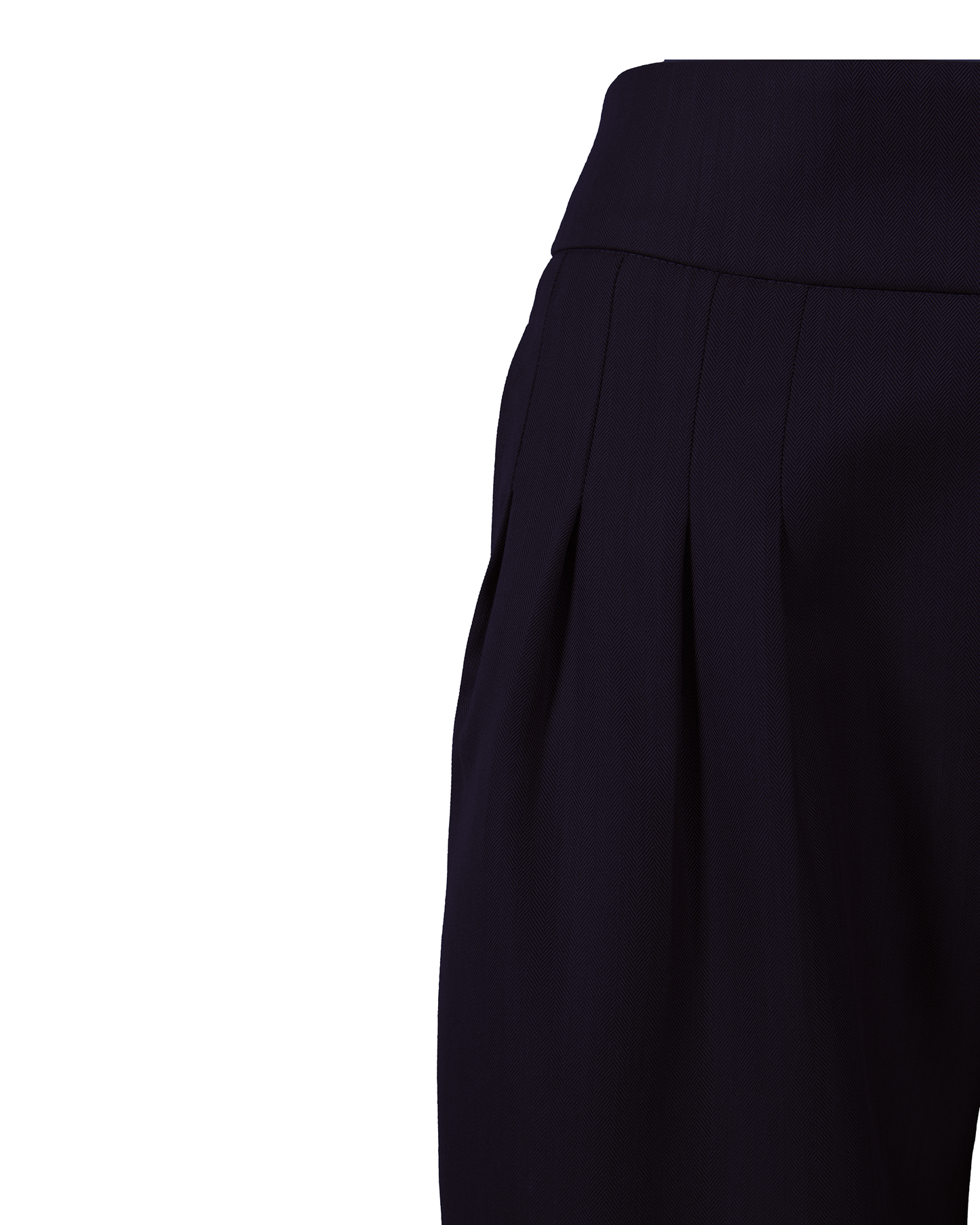 GUILLOTINE Navy Pleated Tailored Pants