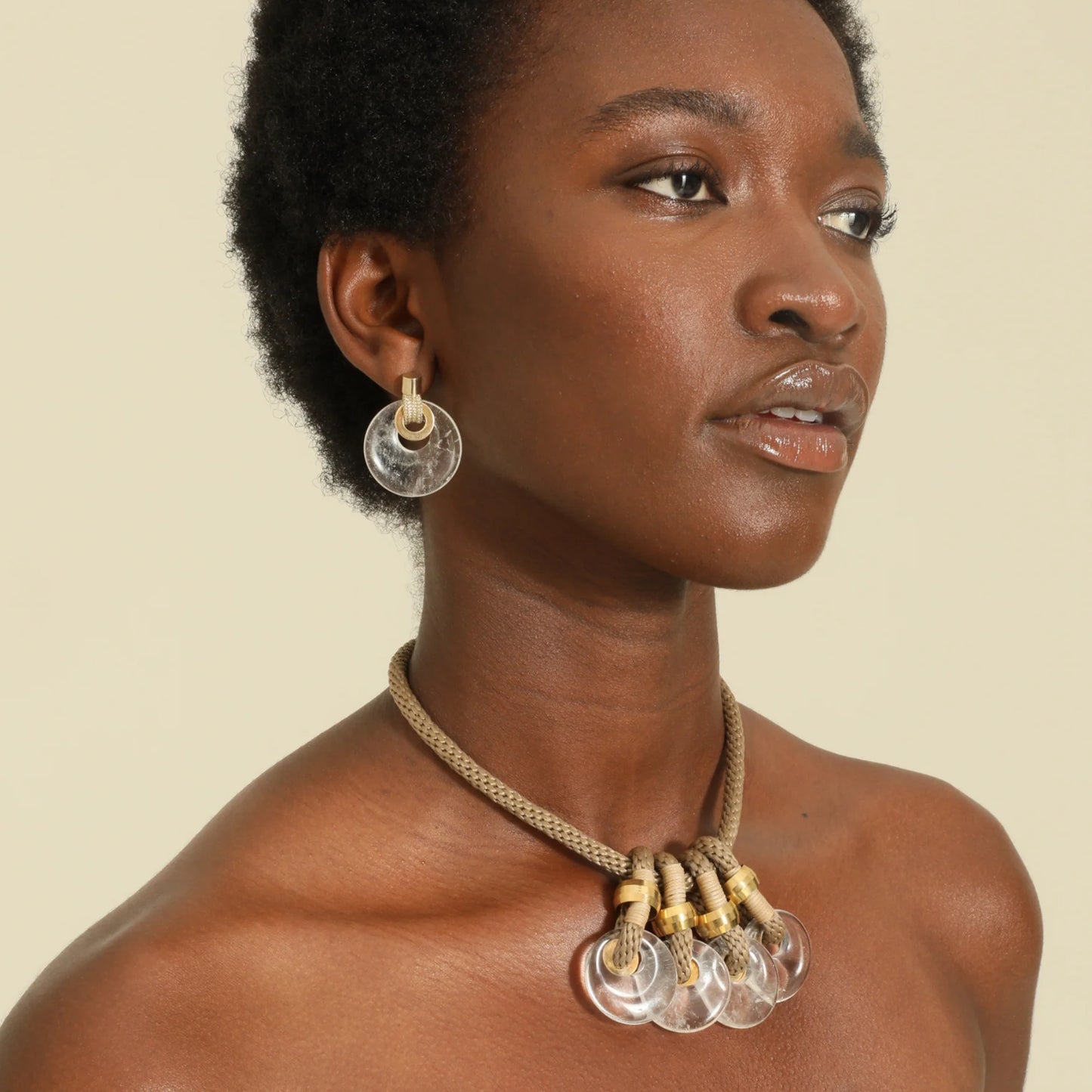 PICHULIK | Melam necklace Beige Rock Crystal