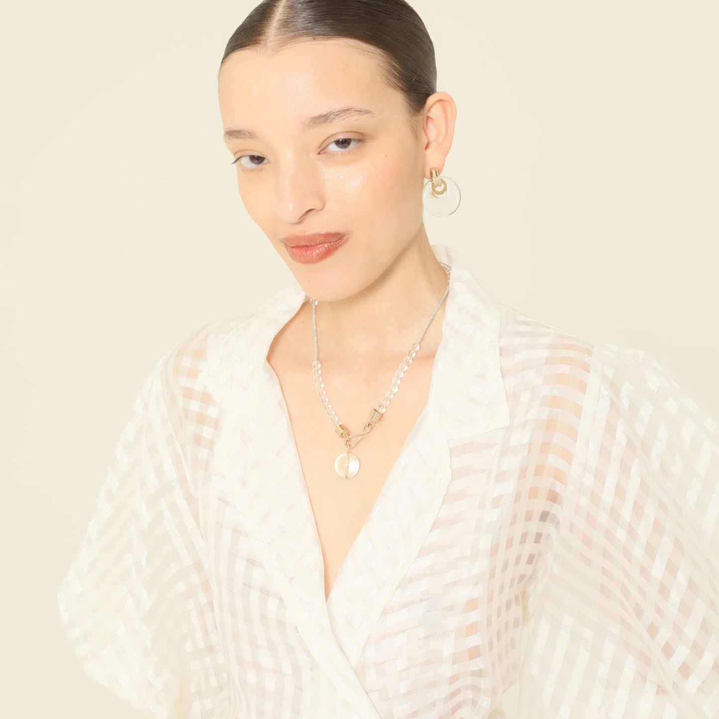 PICHULIK | Nammu Earrings Gold Rock Crystal