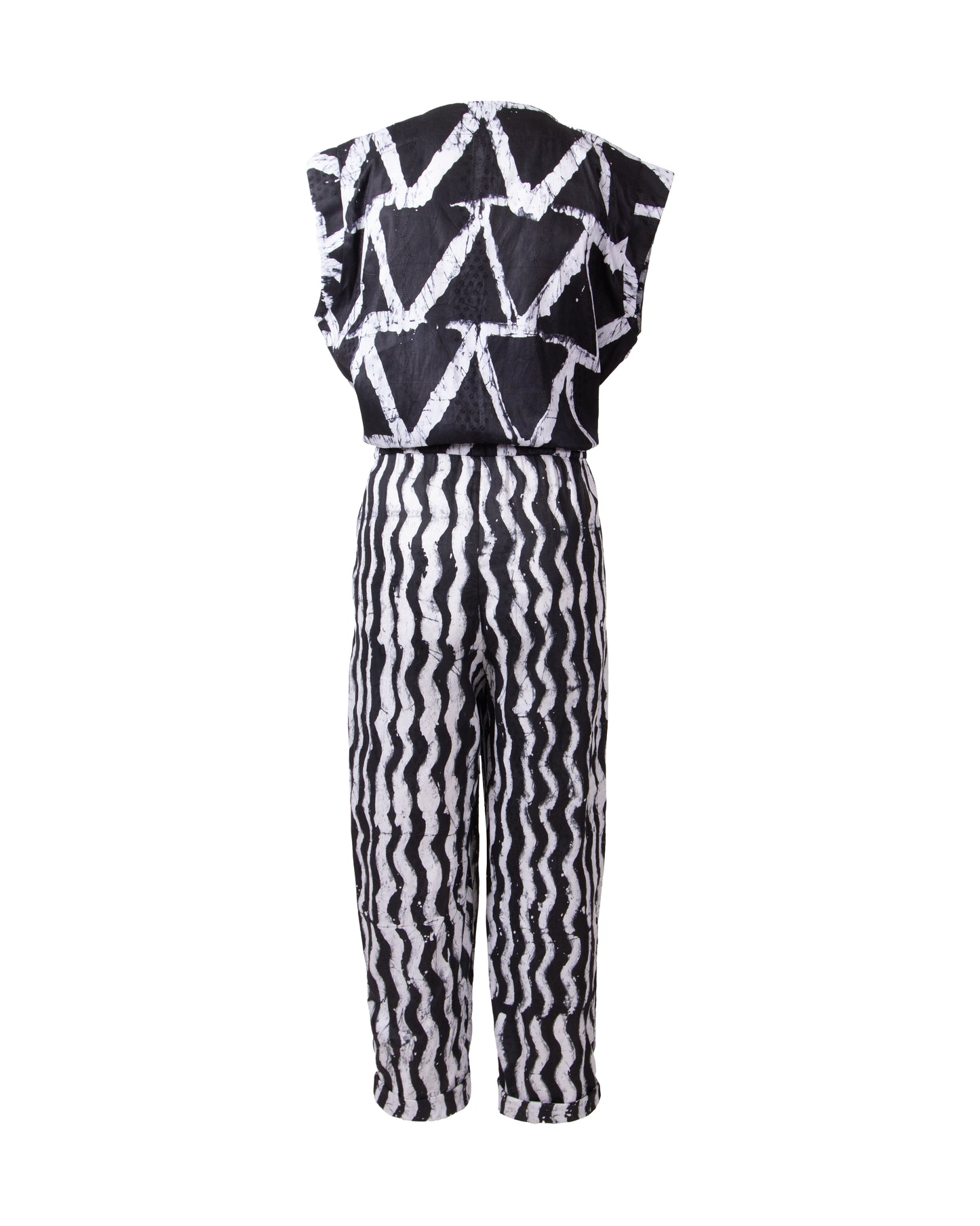 GUILLOTINE x WALDMAN Monarch All in One Jumpsuit black/white