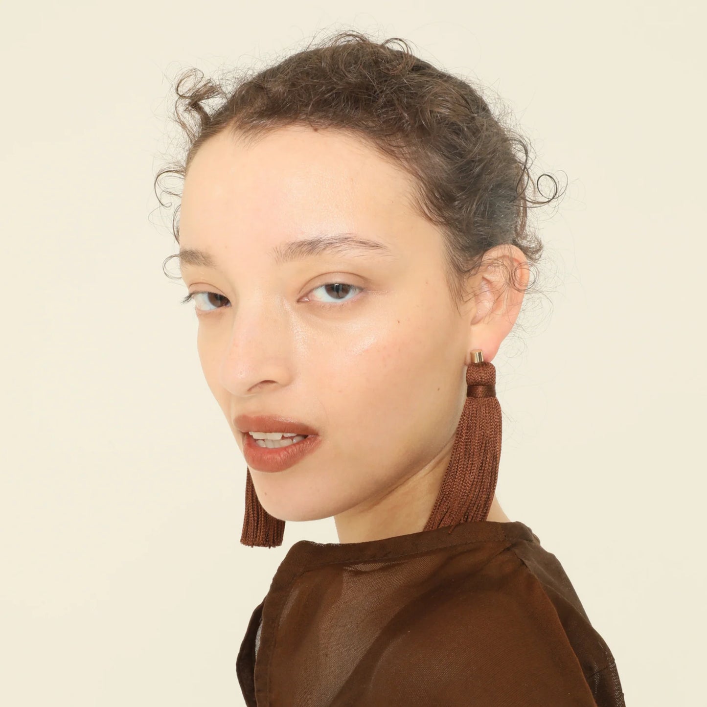 PICHULIK | Hilli Tassel Earrings Brown