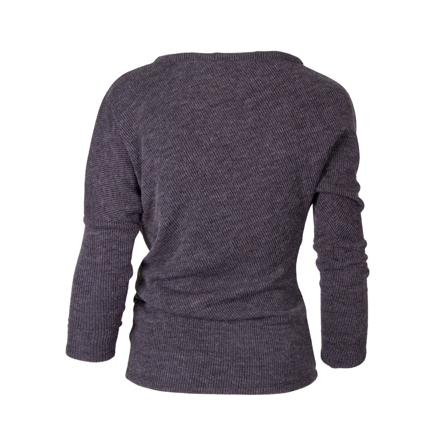 GUILLOTINE Grey Asymmetric Pleated Sweater