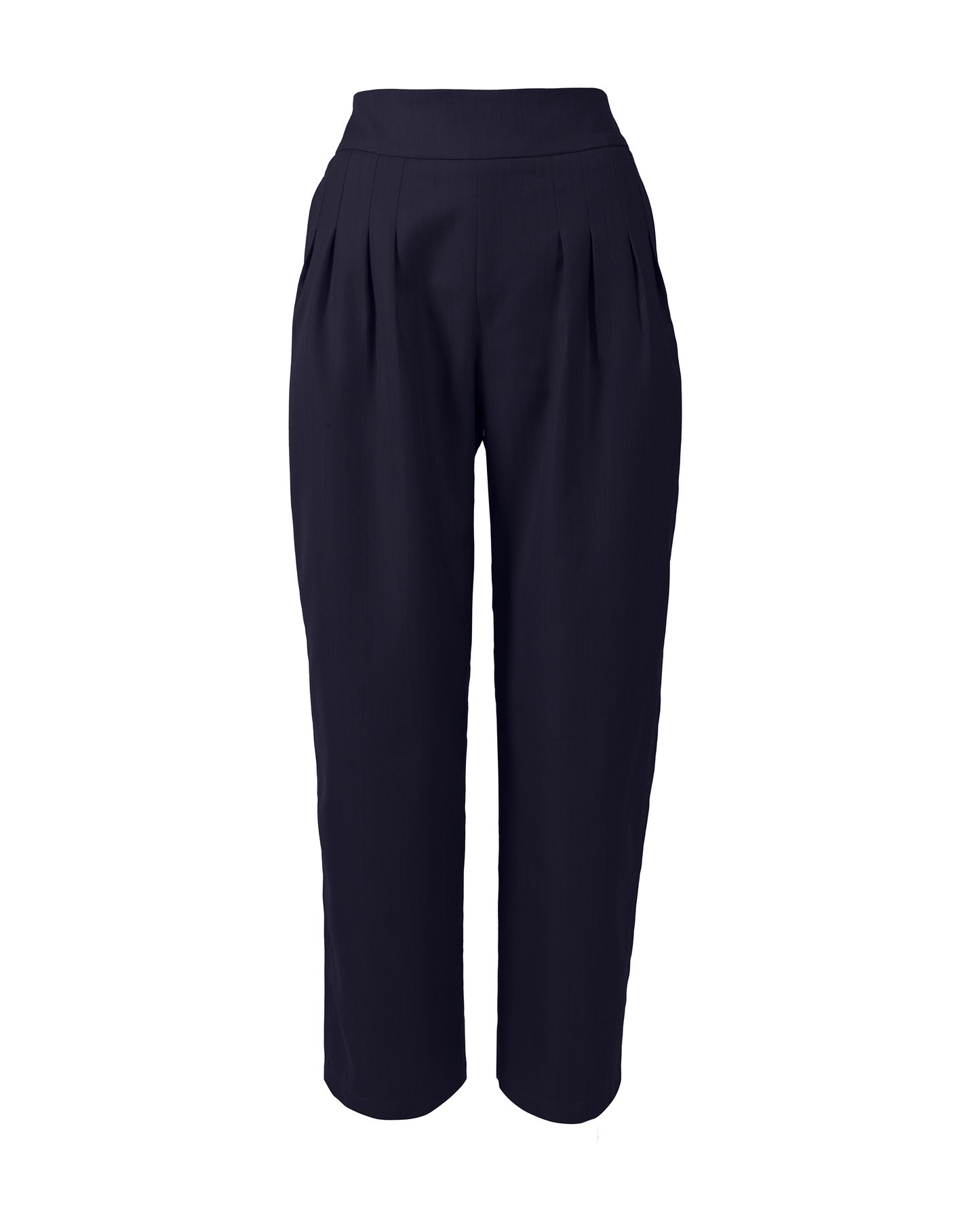 GUILLOTINE Navy Pleated Tailored Pants