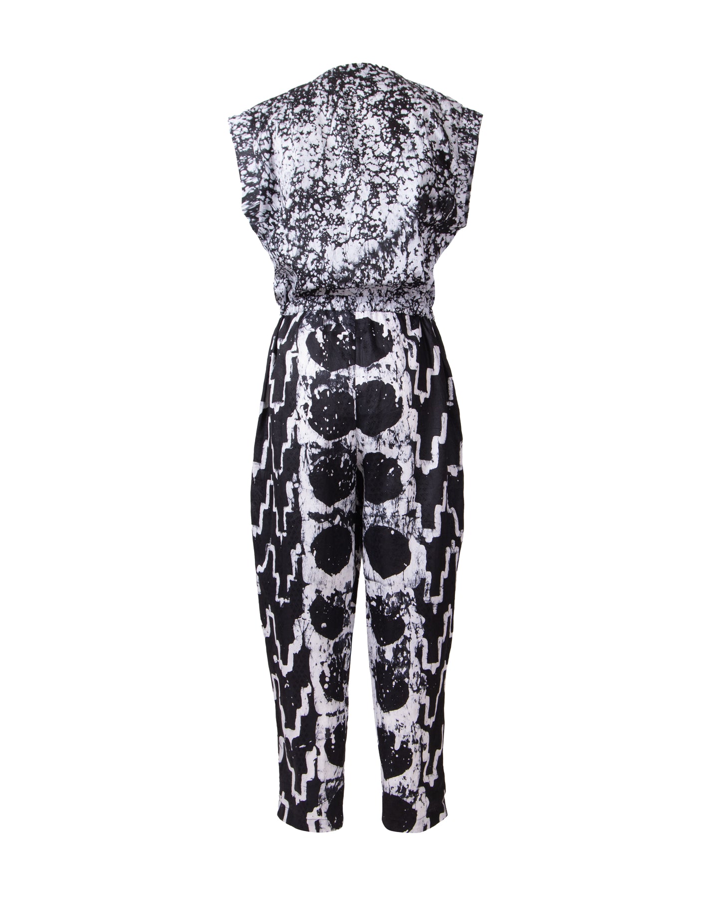 GUILLOTINE x WALDMAN Monarch All in One Jumpsuit black/white