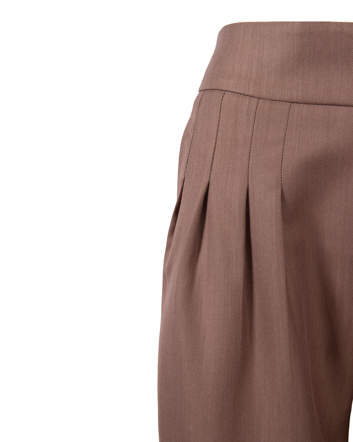 GUILLOTINE Camel Pleated Tailored Pants