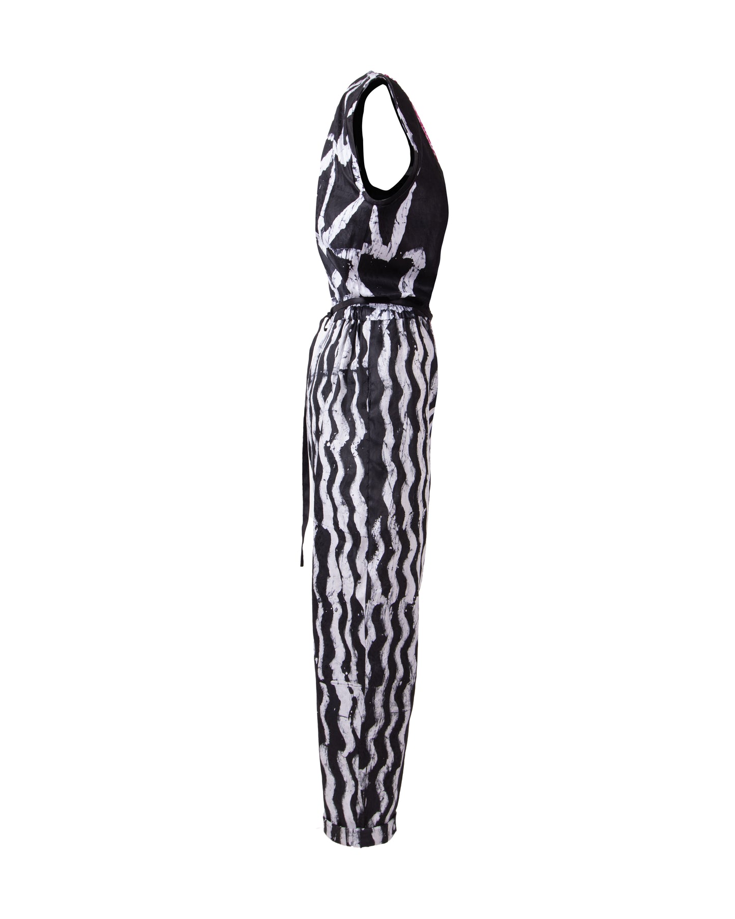 GUILLOTINE x WALDMAN Monarch All in One Jumpsuit black/white