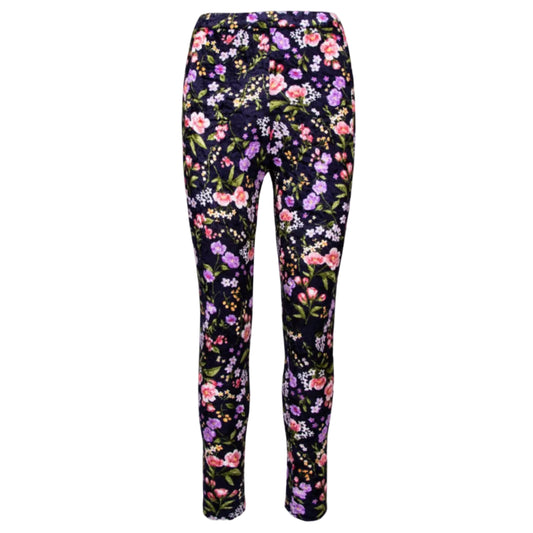GUILLOTINE Floral Velvet Engineered Leggings