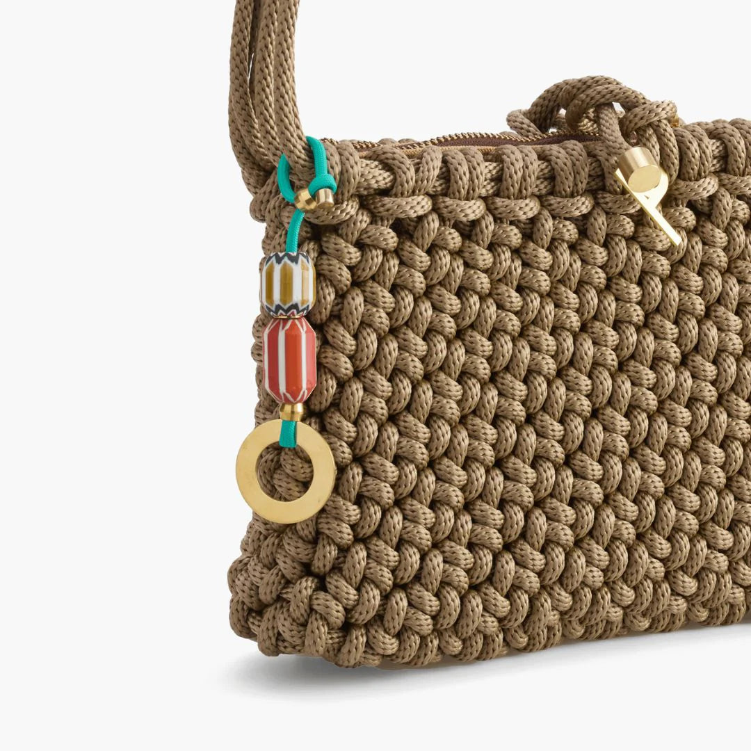 PICHULIK| Chevron Bag Charm Aqua