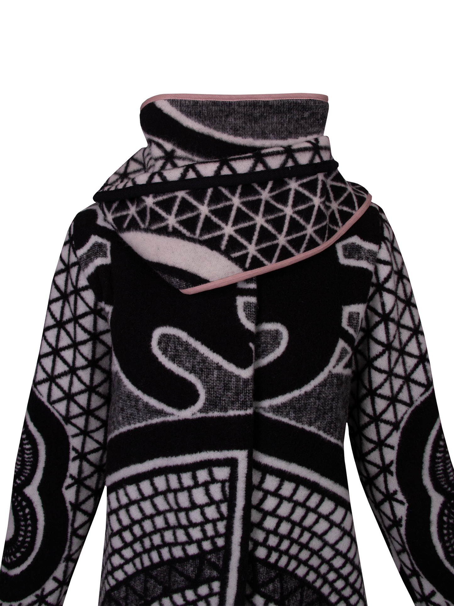 GUILLOTINE White / Black Basotho Scarf