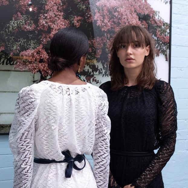 GUILLOTINE White Raglan Lace Dress
