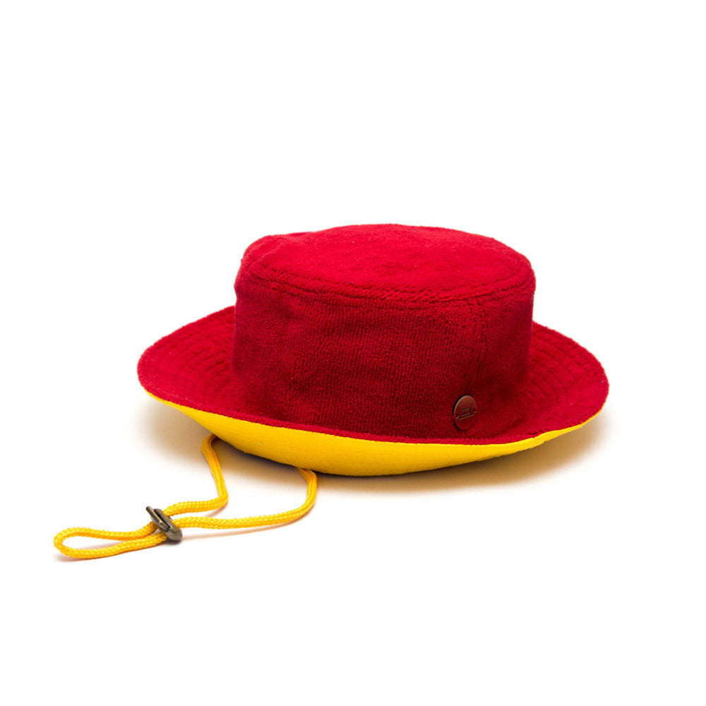 Red Towelling Bucket Hat