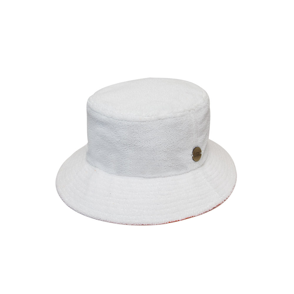White Towelling Bucket Hat