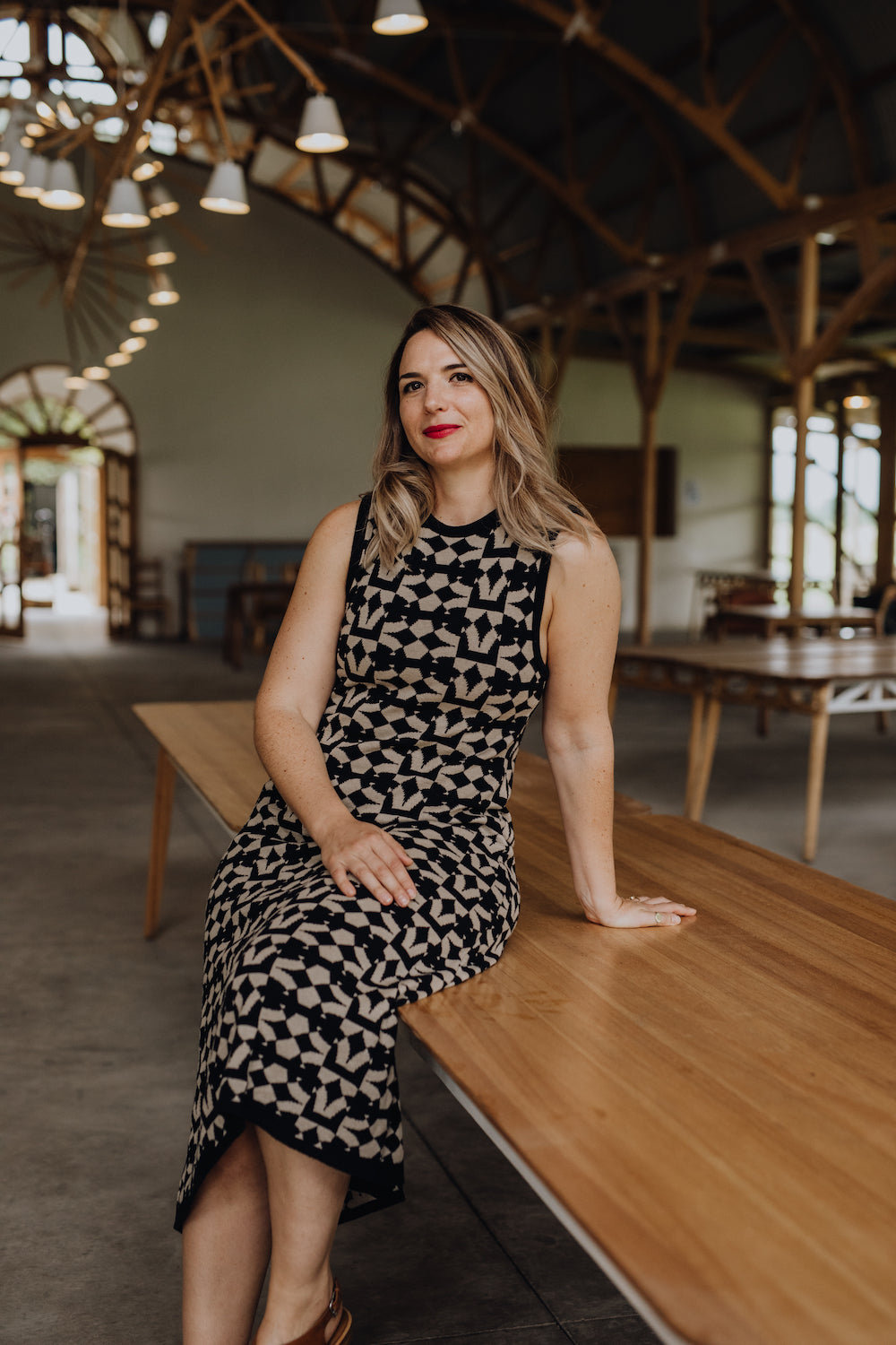 ROMARIA Sleeveless Deco Dress