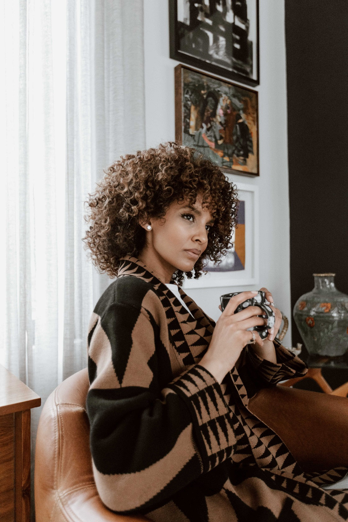 ROMARIA Graphic Cinnamon Coat