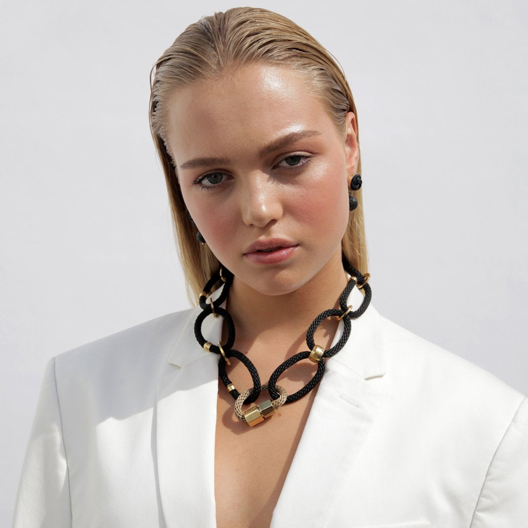 PICHULIK Circe Necklace Black Beige