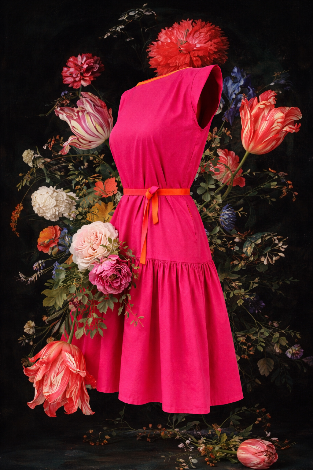 GUILLOTINE Hot Pink Frill Dress