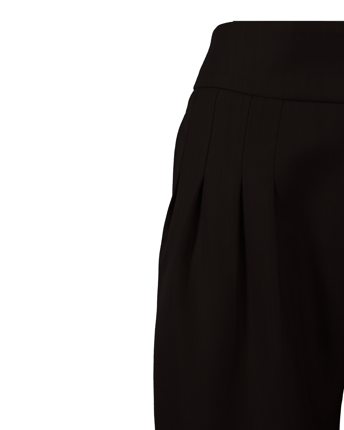 GUILLOTINE Black Pleated Tailored Pants