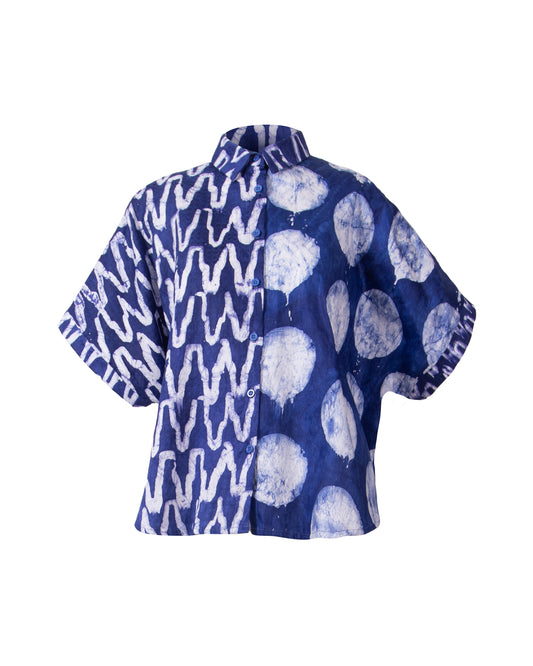 GUILLOTINE x WALDMAN Monarch Shirt Blue|White