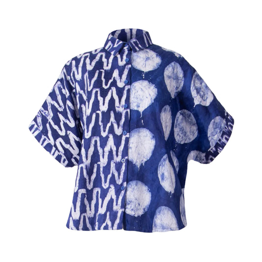 GUILLOTINE x WALDMAN Monarch Shirt Blue|White