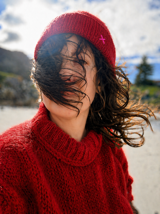 Wrapt x Guillotine | Merino Rib Beanie | Imperial Red