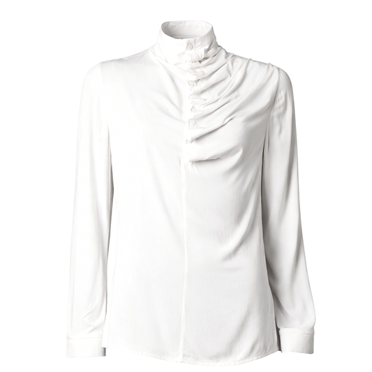 GUILLOTINE Ruffle Neck Shirt Milk