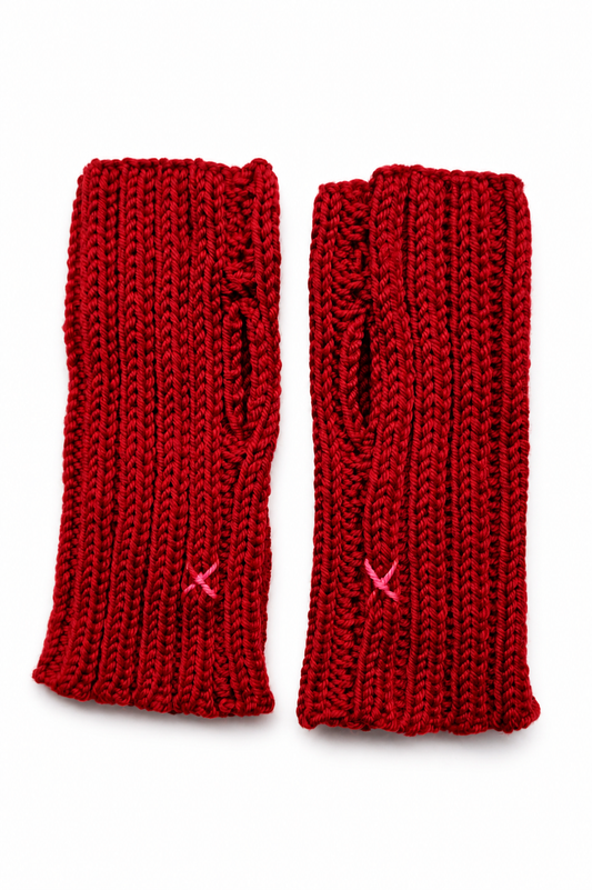 Wrapt x Guillotine | Merino Rib Hand Warmer | Imperial Red