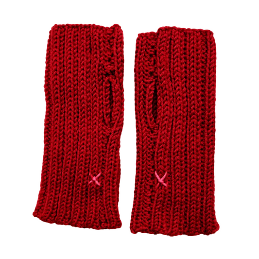 Wrapt x Guillotine | Merino Rib Hand Warmer | Imperial Red