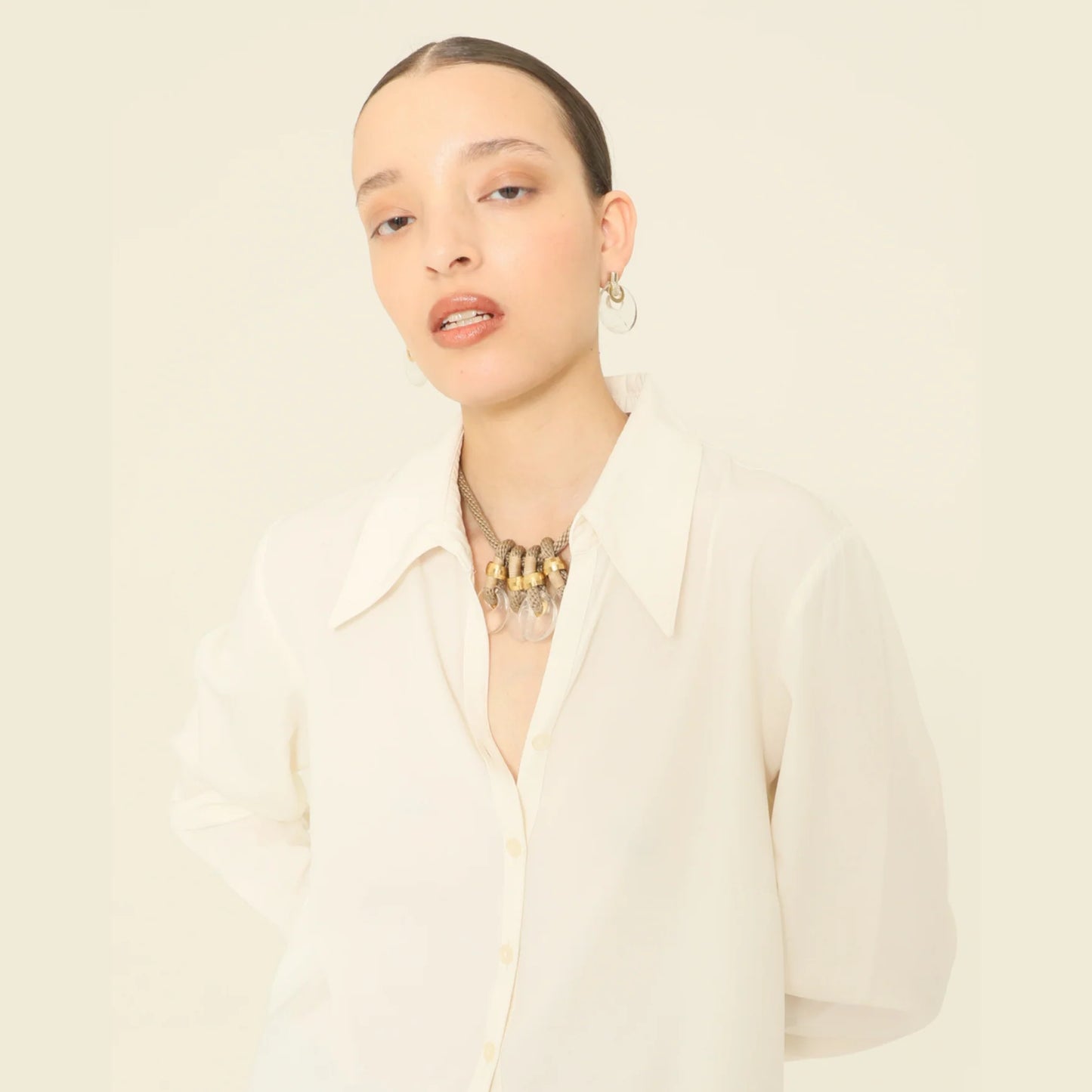 PICHULIK | Melam necklace Beige Rock Crystal