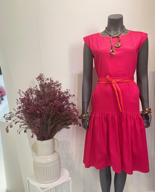 GUILLOTINE Hot Pink Frill Dress