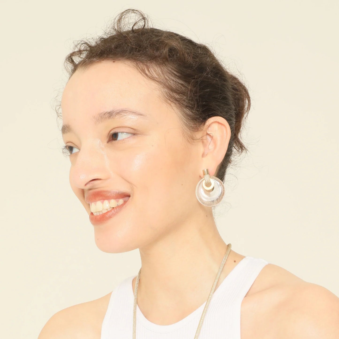PICHULIK | Nammu Earrings Gold Rock Crystal