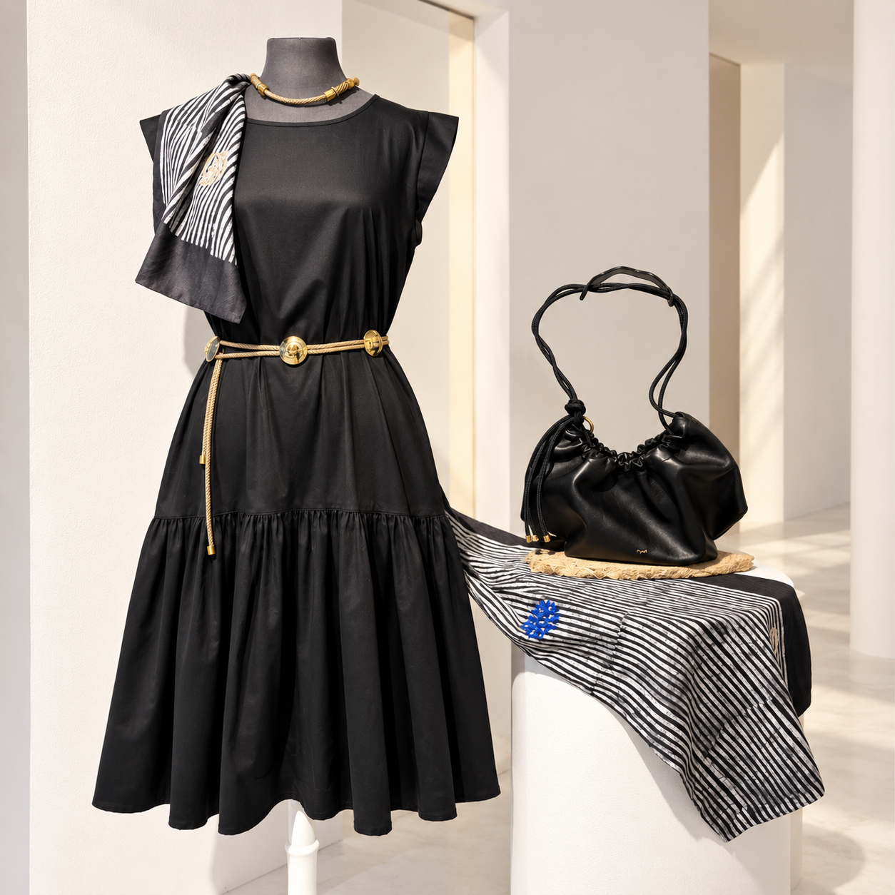 GUILLOTINE Black Frill Dress