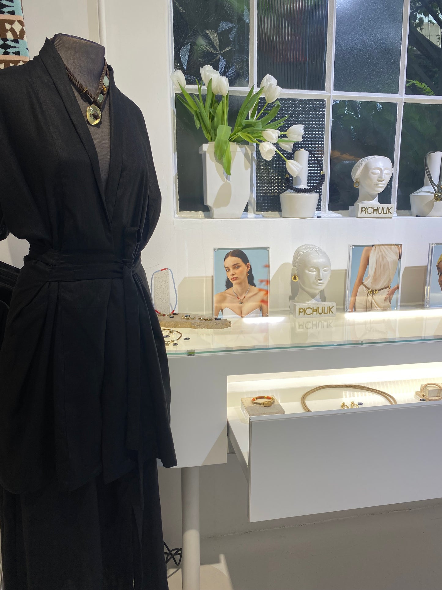 GUILLOTINE Wrap Tie Linen Dress