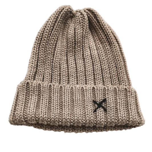 Wrapt x Guillotine | Merino Rib Beanie | Oatmeal