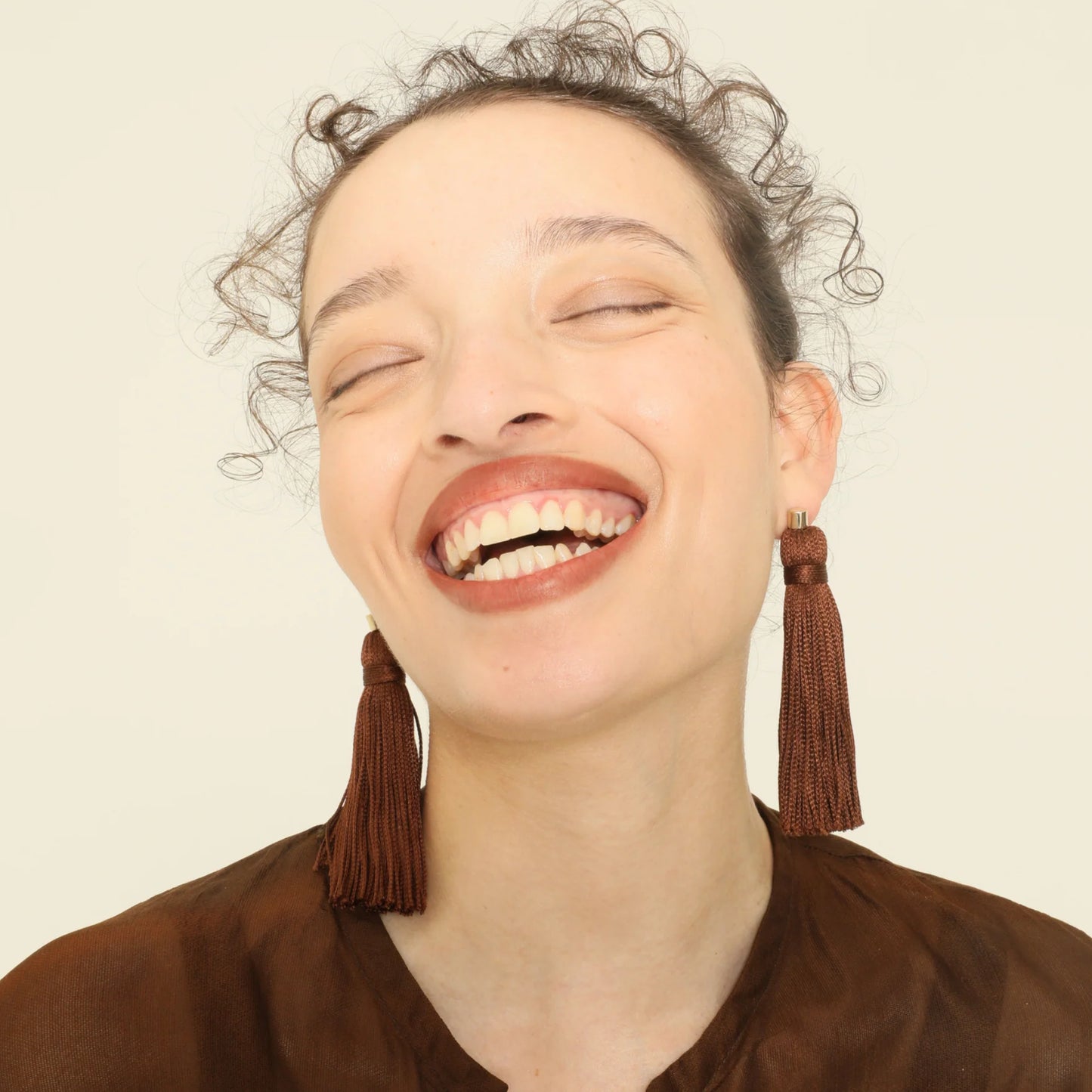 PICHULIK | Hilli Tassel Earrings Brown