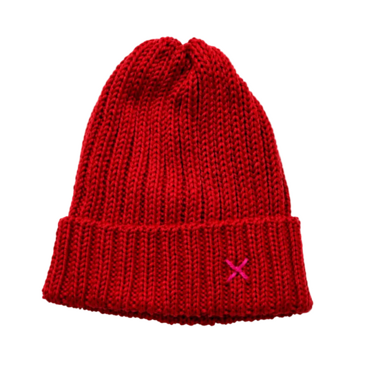 Wrapt x Guillotine | Merino Rib Beanie | Imperial Red