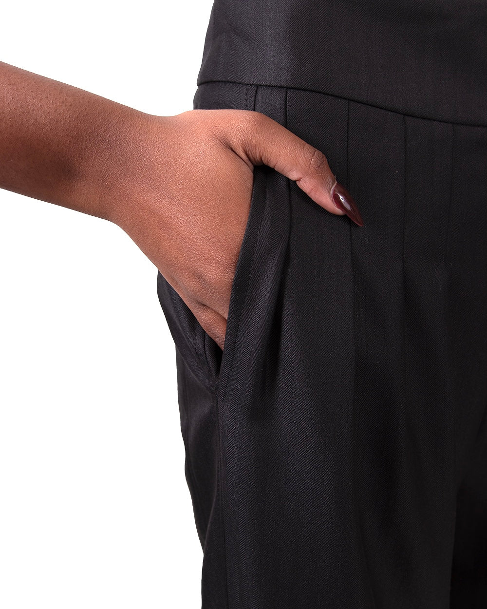 GUILLOTINE Black Pleated Tailored Pants