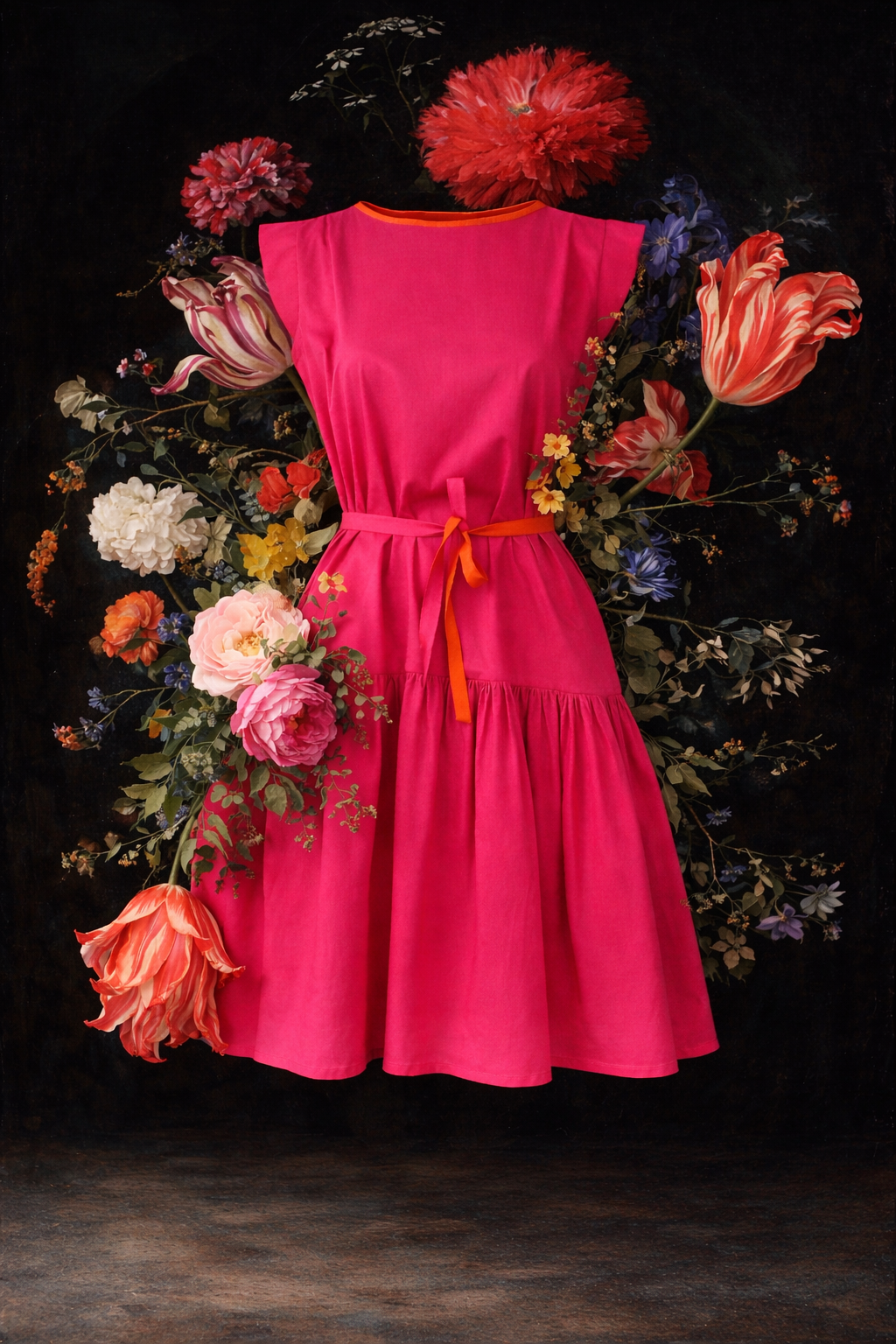 GUILLOTINE Hot Pink Frill Dress