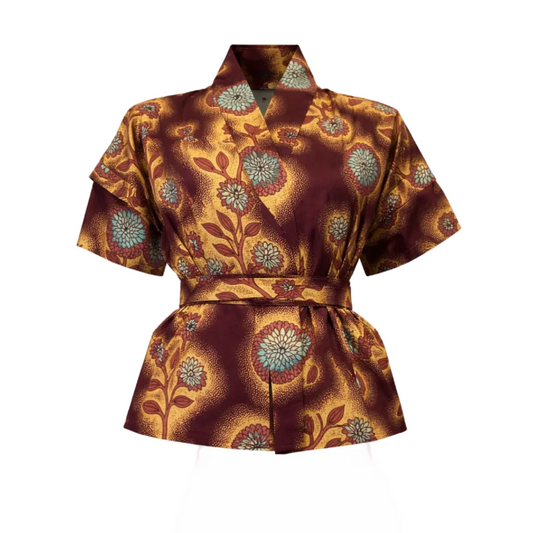 GUILLOTINE Metallic Floral Box Jacket