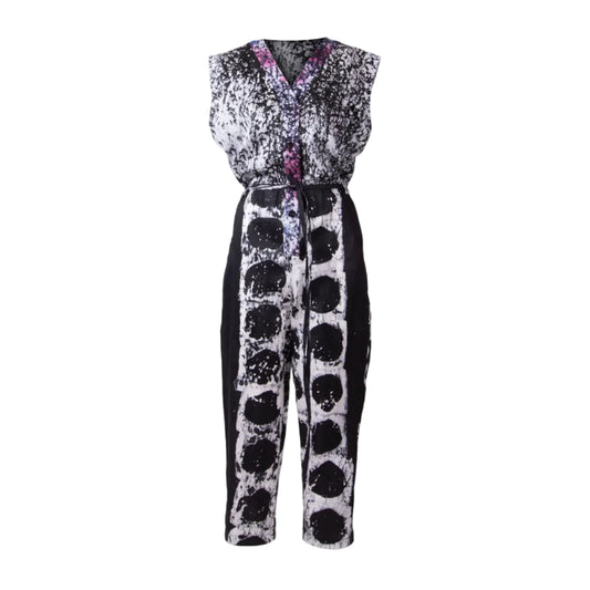 GUILLOTINE x WALDMAN Monarch Jumpsuit Black|White