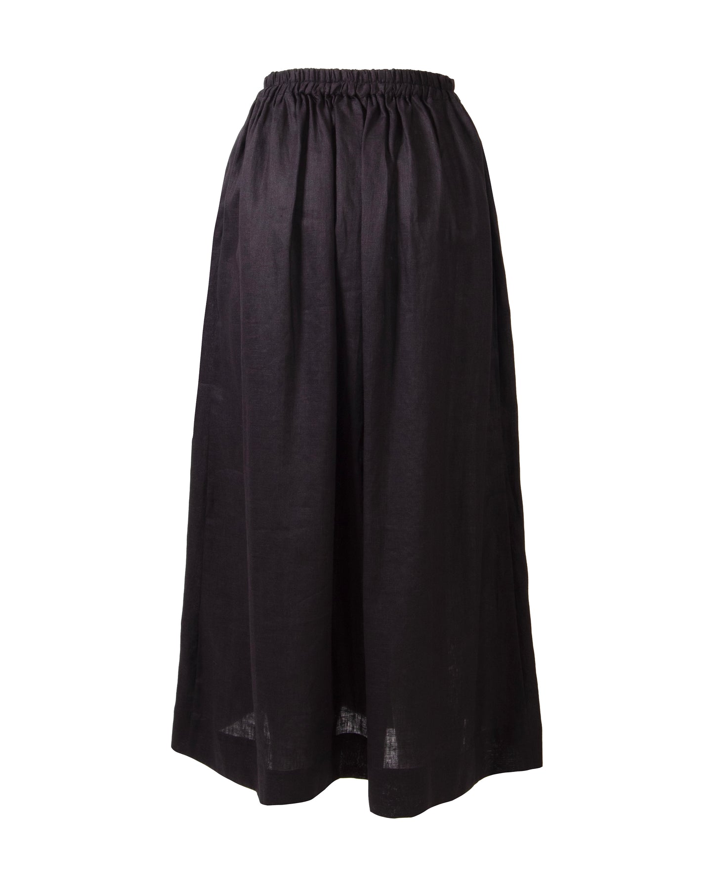 GUILLOTINE Maxi Gathered Linen Skirt