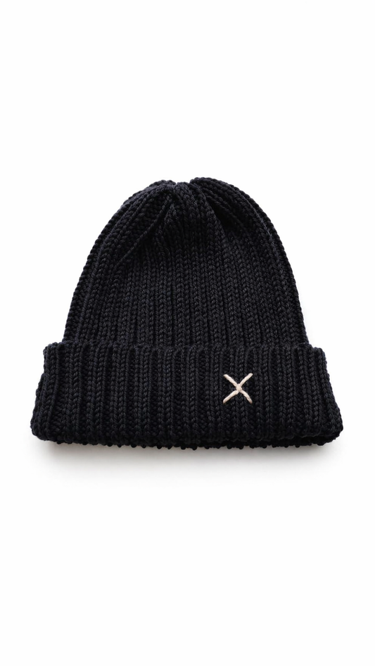 Wrapt x Guillotine | Merino Rib Beanie | Black