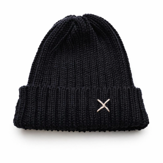 Wrapt x Guillotine | Merino Rib Beanie | Black
