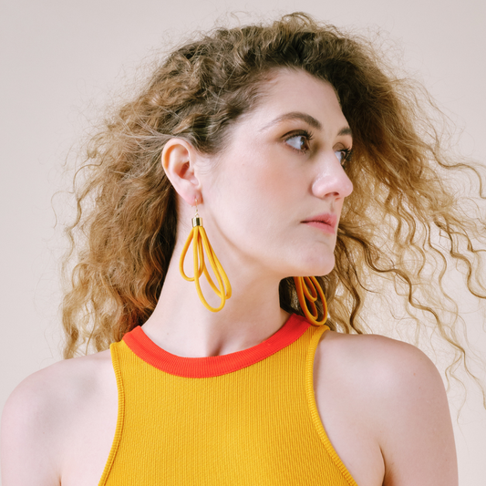 PICHULIK Wave Earrings- Mustard