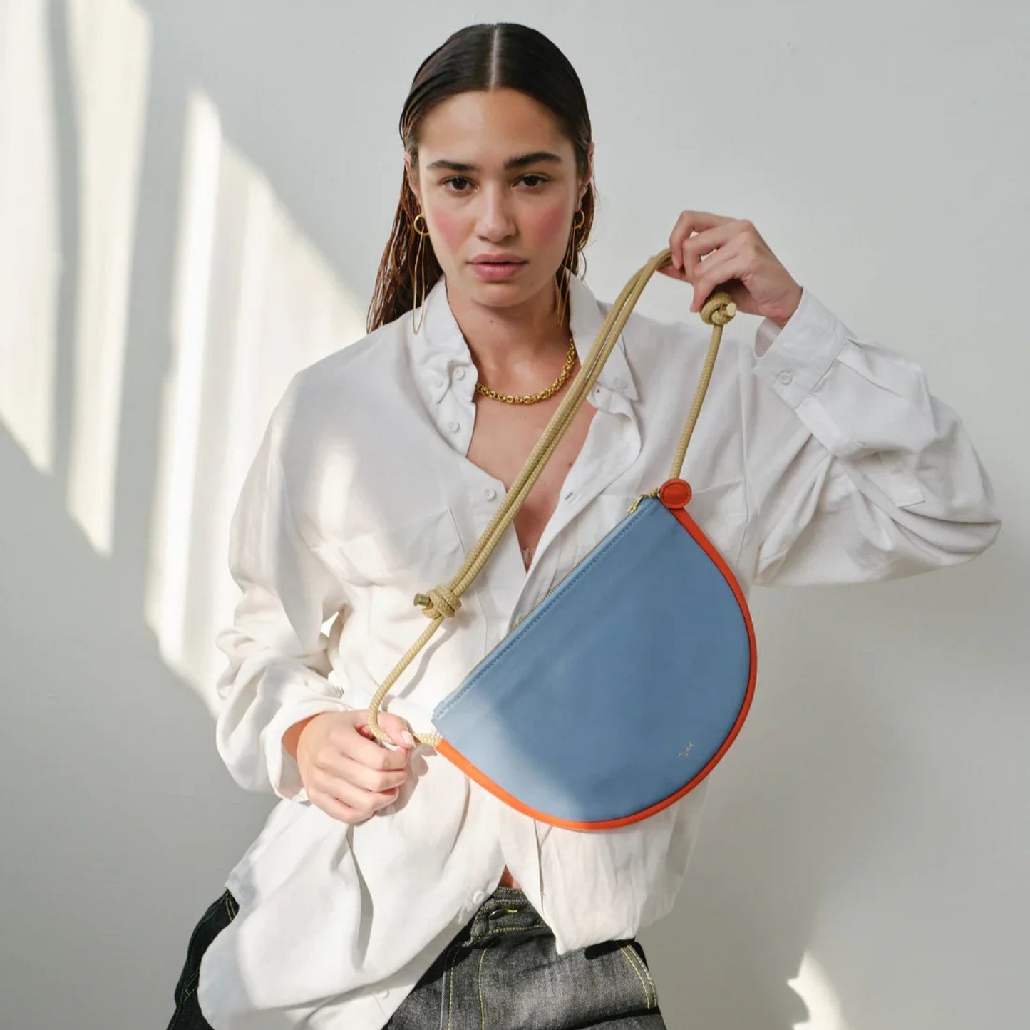 PROJECT DYAD | Selene Bag Sky Blue Lobster Red