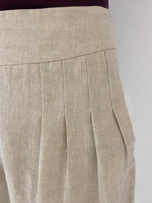 GUILLOTINE Linen Tailored Trousers Oatmeal