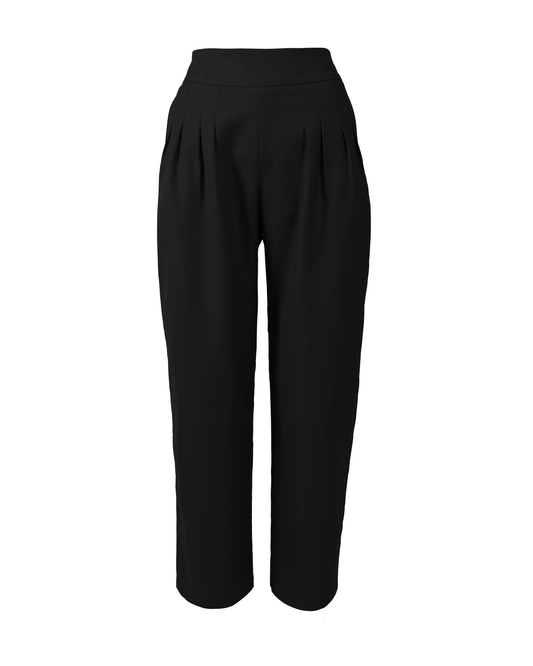 GUILLOTINE Black Pleated Tailored Pants