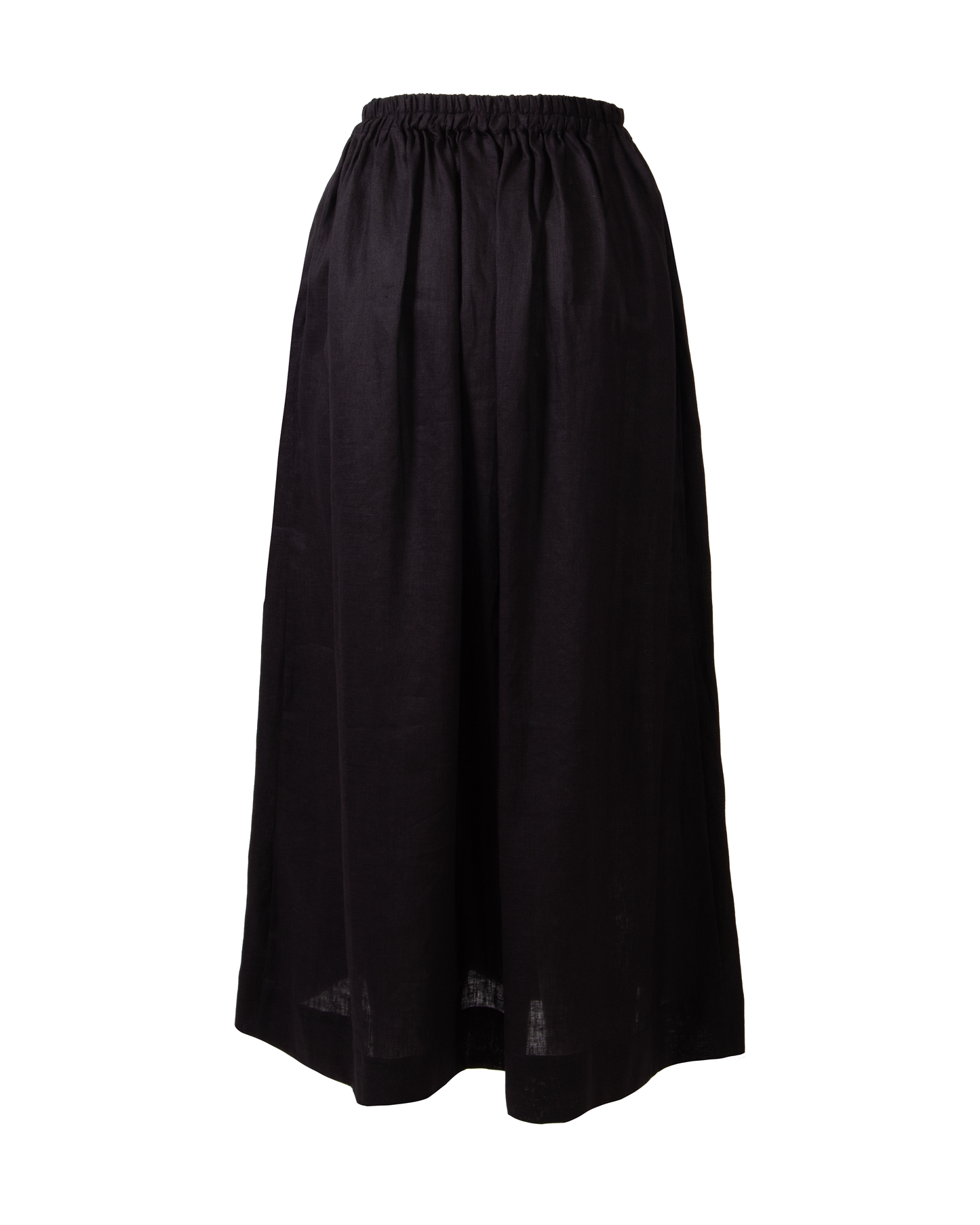 GUILLOTINE Maxi Gathered Linen Skirt