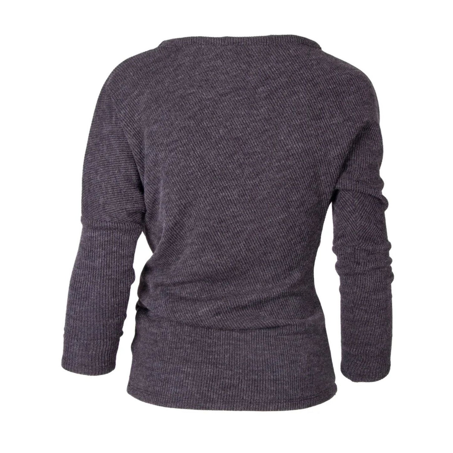 GUILLOTINE Grey Asymmetric Pleated Sweater